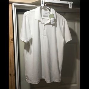 Men’s white polo
